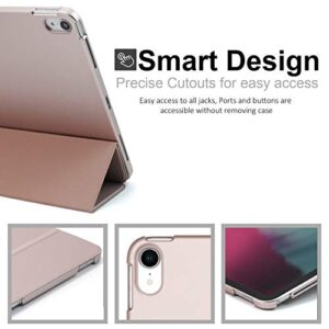 KHOMO iPad Pro 12.9 Inch Case 3rd Generation (Released 2018) - Dual Rose Gold Super Slim Cover with Rubberized Back and Smart Feature