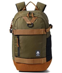 nixon gamma backpack – dark olive – made with repreve® our ocean™ and repreve® recycled plastics.