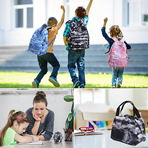 Zicac Backpack for Girls Boys Teenager Bookbags School,Outdoor,Travel Backpack with Lunch Box and Pencil Case 3 in 1 School Bags Set(Black)