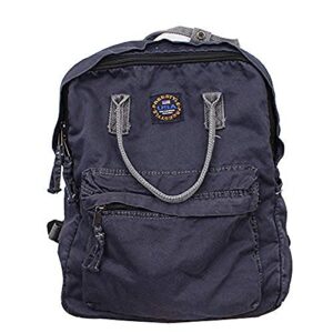 womens denim backpack purse teen girls casual style lightweight canvas backpack school bag travel daypack (navy)