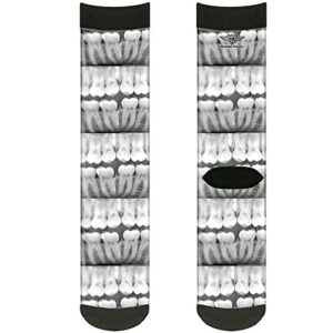 buckle-down unisex adult’s buckle-down socks backpacks, black/white crew, one size us