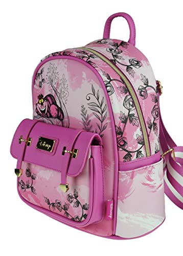 Alice in Wonderland - Cheshire Cat 11" Vegan Leather Mini Backpack - A21819