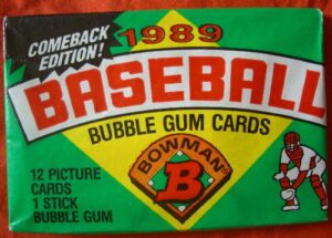 1989 bowman comeback edition baseball card pack