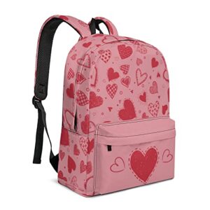 vyacrtax heart backpack large capacity teen bookbag for girls hand-painted style laptop backpack casual cute travel bag daily knapsack for women