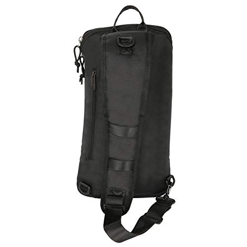 Larswon Sling Bag, Lightweight Large Chest Bag Laptop Backpack Shoulder Bag for Men Women Black