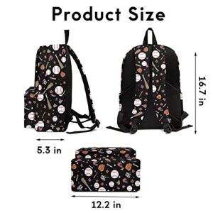 Lightweight Baseball Laptop Backpack Bookbag for Teens Boys Girls, Large Capacity Backpack Daypack Office Travel