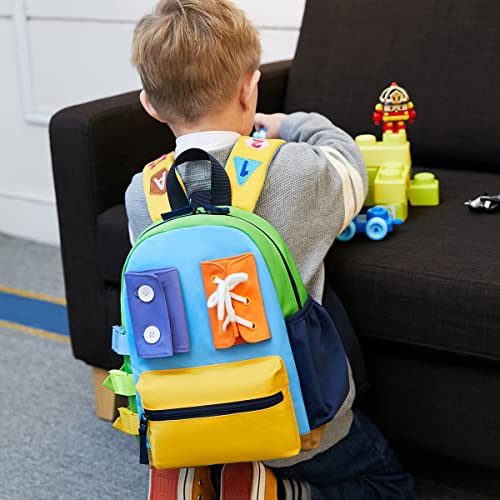 SHENHU Waterproof Kids Backpack Lightweight Kindergarten SchoolBag Bookbag Preschool Bag with Buckles and Laces with Leashes for Boy Girl Yellow