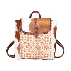 myra bags cool canvas, rug, leather & hairon backpack s-1988