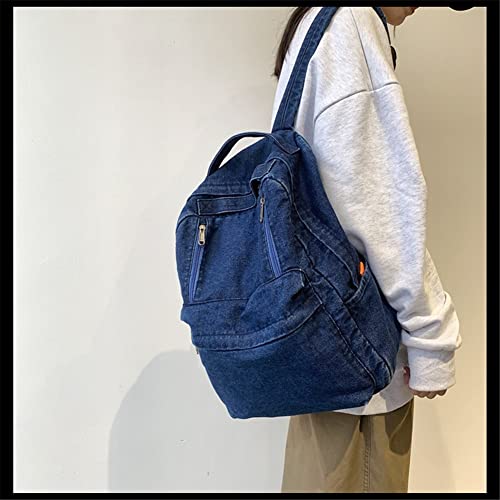 MaxxCloud Girls Vintage Denim Backpack Jeans Daypack Bag Travel Bag Rucksack (niuzai-db5)