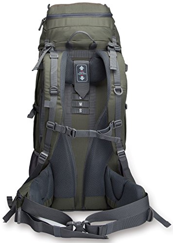 TERRA PEAK Backpacking Backpack Hiking Backpack 65L+20L khaki green