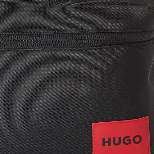 HUGO Men's Nylon Backpack, Black Metal, One Size