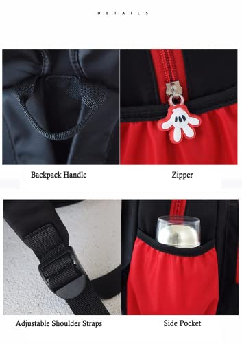 Cute Mini Backpacks, Red Cartoon Bag, Mouse Ears Bowknot Travel Daypack