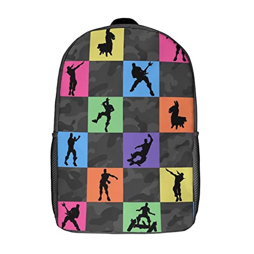 Gaming Cartoon Backpack Casual Lightweight Travel Bookbag,17 Inch Laptop Daypack For Boys Girl