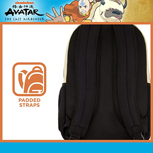 Concept One Avatar The Last Airbender 13 Inch Sleeve Laptop Backpack, Appa Yip Yip Padded Computer Bag for Commute or Travel, Multi, Brown