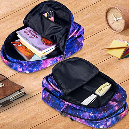 KLFVB Laptop Backpack for Women, Travel College School Bookbag, 17 Inch Cute Business Computer Waterproof Anti Theft Backpacks for Teenagers Girls - Purple