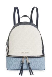 michael kors rhea zip backpack (chambray/navy)