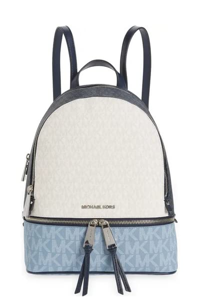 Michael Kors Rhea Zip Backpack (Chambray/Navy)