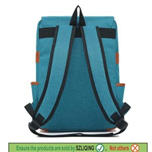 LIZAIDA MENENDEZ Unisex Vintage Laptop Backpack for Women Men,Laptop Bag Teens,School College With USB Charging Port, 2-(deep Teal)