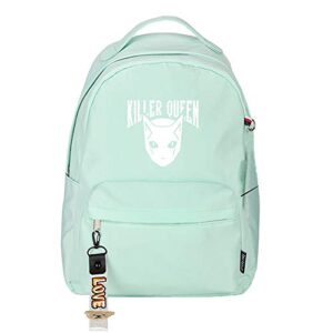 killer queen pink school bags for teenage girls nylon bookbag women travel backpack anime daypack (19)