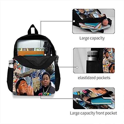 MORGAN MYERS Backpack School Backpack College Daypack Book Bag Computer Bag Laptop Travel Backpack For Men And Women, Black, One Size