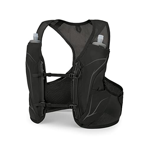 Osprey Duro LT Men's Running Hydration Vest with Hydraulics Soft Flasks, Dark Charcoal Grey, Medium