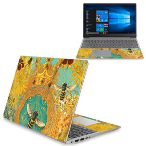mightyskins skin compatible with lenovo ideapad 330s 15″ (2018) – bee queen | protective, durable, and unique vinyl decal wrap cover | easy to apply, remove, and change styles | made in the usa