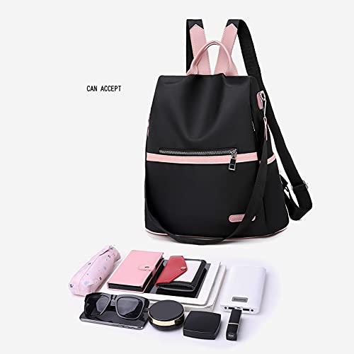 School Backpack for Women Men, College High School Bag for Boys Girls Shoulder BagTravel Backpack Laptop Backpack Fashion Women Oxford Cloth Hit Color Backpacks Travel Anti-theft Knapsacks, Blue, Black, Green, Watermelon, Pink, large 41*30*12cm