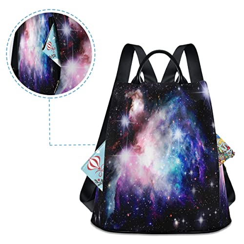 ALAZA Deep Space Nebula Star Women Backpack Anti Theft Back Pack Shoulder Fashion Bag Purse