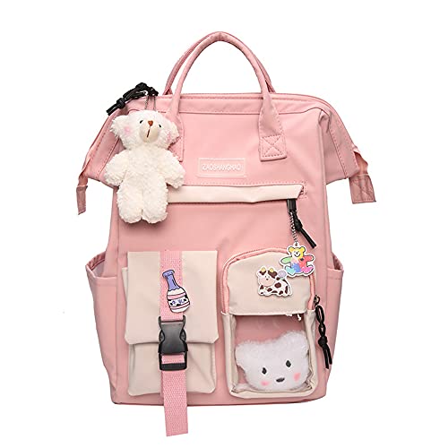 Cute Kids Backpack For Girls Aesthetic Kawaii Bookbags With Accessories And Pin Picnic Gift For Middle School Students…