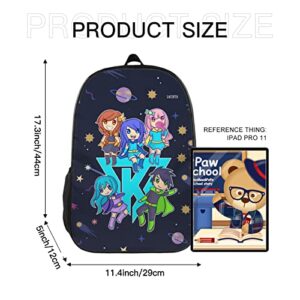 LENG Anime Backpack, 3D Cartoon Printed Bags Travel Backpack, 17 Inch Anime Daypack Gifts For Teens Fans