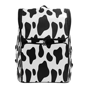 school backpack black and white cow print travel bag college backpack notebook computer backpack for girls boys teen adults