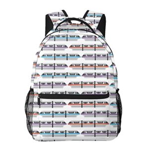 monorail train print backpack for school lightweight casual daypack travel laptop backpack gifts for men women