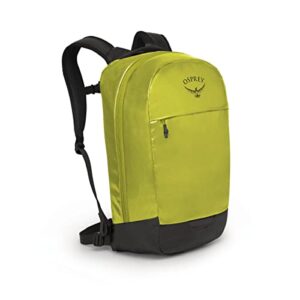 osprey transporter panel loader laptop backpack, lemongrass yellow/black, o/s