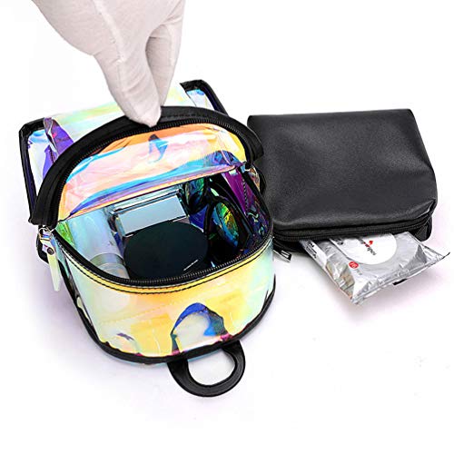 GALPADA Holographic Backpack Transparent Backpack Clear Shoulder Bag Clear Bookbag Storage Bag