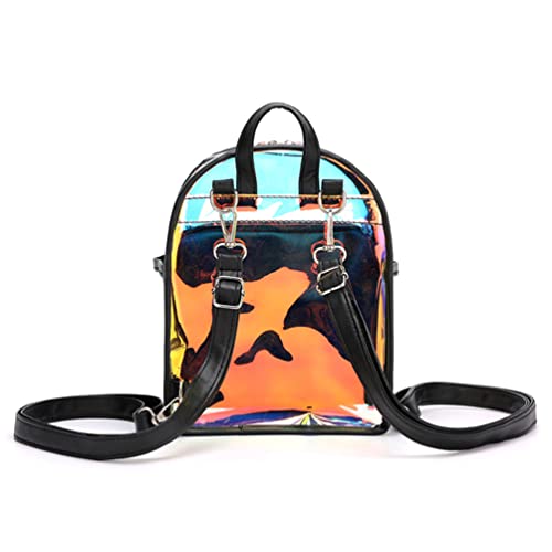 GALPADA Holographic Backpack Transparent Backpack Clear Shoulder Bag Clear Bookbag Storage Bag