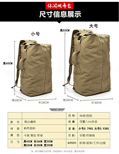 Elonglin Large Travel Backpack Waterproof Outdoor Sport Hiking Trekking Camping Military Backpack Khaki L