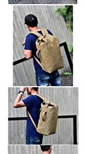 Elonglin Large Travel Backpack Waterproof Outdoor Sport Hiking Trekking Camping Military Backpack Khaki L