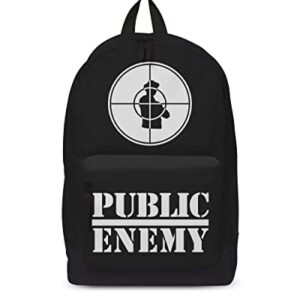 Public Enemy Backpack Bag Target Band Logo Official Black Size One Size