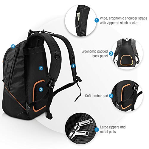 Everki Glide Laptop Backpack‏ for 17.3-Inch Compact, Light (EKP129)