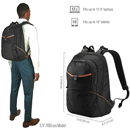 Everki Glide Laptop Backpack‏ for 17.3-Inch Compact, Light (EKP129)