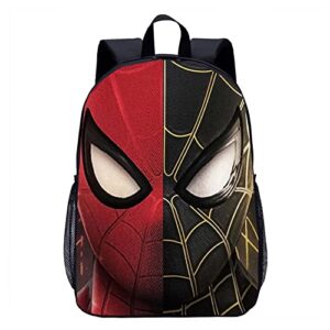 gloomall 17 inch spiderman backpack kids school bag travel bag (red and black spiderman)