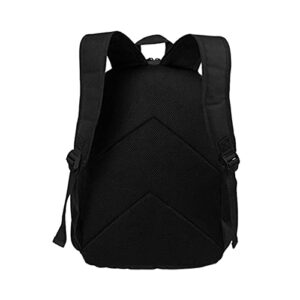 Turnning Red Backpack Teens School Bag Backpack For Laptop Bag Large Capacity Travel Backpack 17 Inch Gift, Black