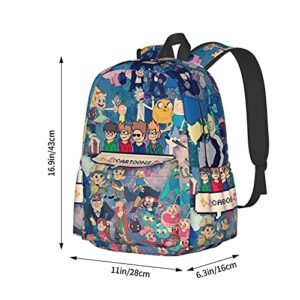 Anime Eddsworld Backpack Unique Travel Laptop Backpack Business Daypack Microfiber Large Backpack For Teen Boys And Girls