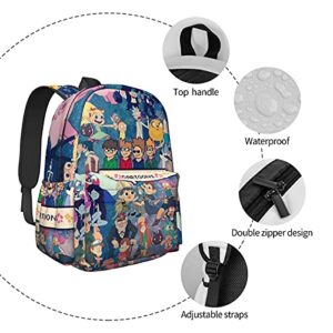 Anime Eddsworld Backpack Unique Travel Laptop Backpack Business Daypack Microfiber Large Backpack For Teen Boys And Girls