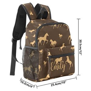 Grandkli Cute Funny Horse Personalized Kids Toddler Backpack for Boys Girls ,Custom Mini School Backpack Bags Kindergarten, Option 8, 10'(L) x 4'(W) x 12'(H)