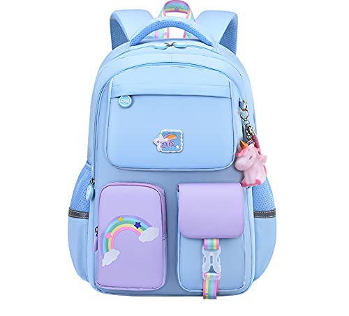 Cute Backpack Travel Backpacks Bookbag for Women & Men Boys Girls School College Students Backpack Durable Water Resistant Blue Small