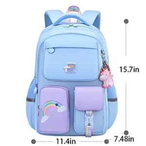 Cute Backpack Travel Backpacks Bookbag for Women & Men Boys Girls School College Students Backpack Durable Water Resistant Blue Small