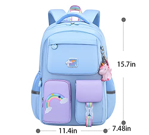 Cute Backpack Travel Backpacks Bookbag for Women & Men Boys Girls School College Students Backpack Durable Water Resistant Blue Small