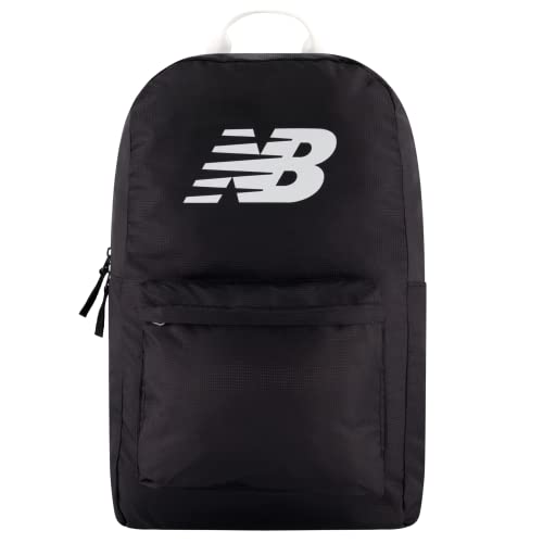 Concept One New Balance Backpack, Daypack Small Travel Bag for Men and Women, Black, 17 Inch