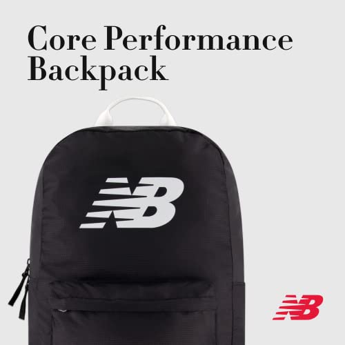 Concept One New Balance Backpack, Daypack Small Travel Bag for Men and Women, Black, 17 Inch